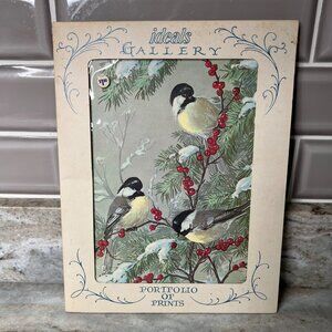Lot of 4 Vintage Bird Prints Joan Beringer Cardinals Finch Winter 8.5”x11”
